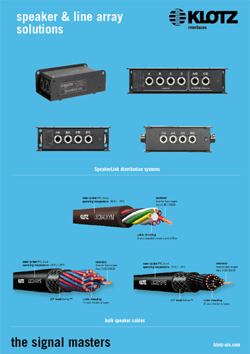 Square Array Spaker e-flyer – KLOTZ AIS COM